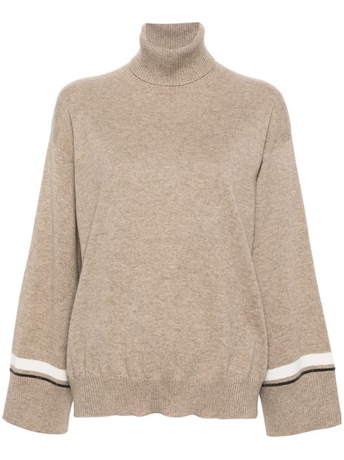 Beige cashmere knit Brunello Cucinelli | M12191203CC397